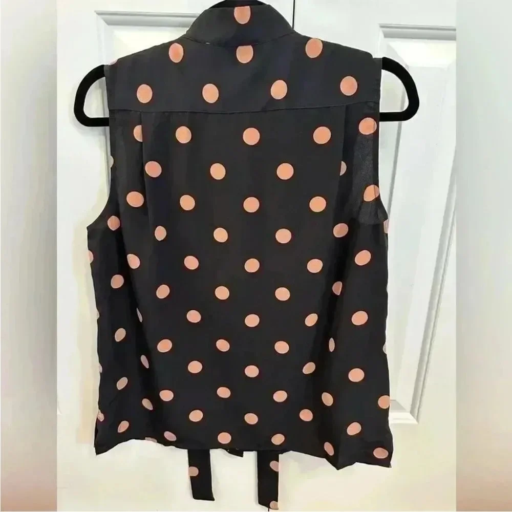 NWT Tory Burch printed bow silk‎ top, size 6